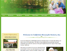 Tablet Screenshot of californiahomesforseniors.net